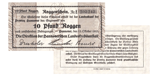 Notgeld Categories, Vol. 7: ‘Fixed Value’ Notes / Wertbeständige, 1923 - 1924